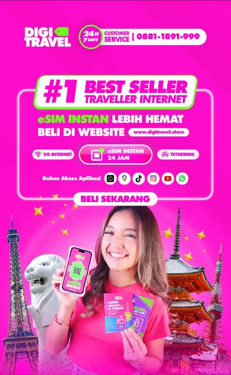 Keunggulan eSIM DIGITRAVEL - Internet Luar Negeri