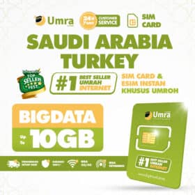 UMRA by DIGITRAVEL SIM Card Umroh Haji Arab Saudi Turki Kuota Besar