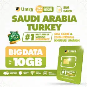 UMRA by DIGITRAVEL SIM Card Umroh Haji Arab Saudi Turki Kuota Besar