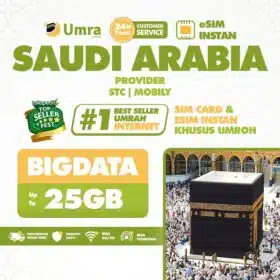 UMRA by DIGITRAVEL eSIM Arab Saudi Umroh Kuota Besar