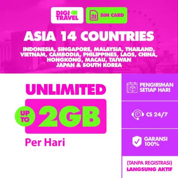 SIM Card Asia 14 Negara