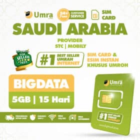 Umra by DIGITRAVEL SIM Card Arab Saudi Umroh Kuota Besar