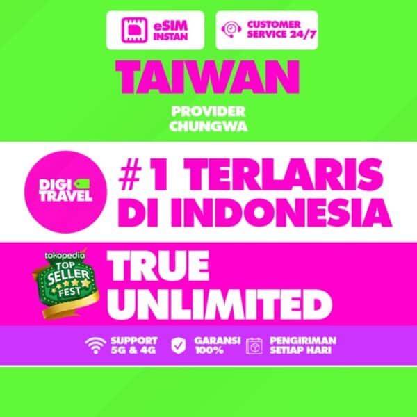 eSIM Taiwan Unlimited Tanpa Registrasi