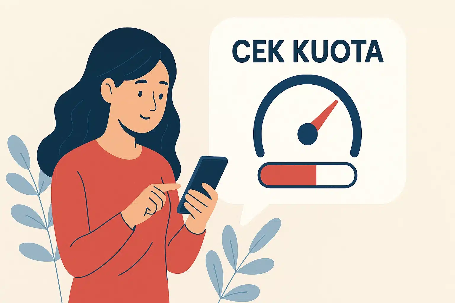 Illustrasi Cara Cek Kuota