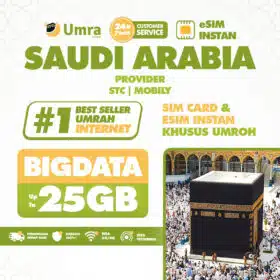 UMRA by DIGITRAVEL eSIM Arab Saudi Umroh Haji Kuota Besar