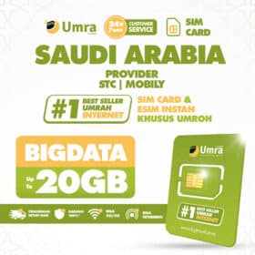 UMRA by DIGITRAVEL SIM Card Umroh Haji Arab Saudi Kuota